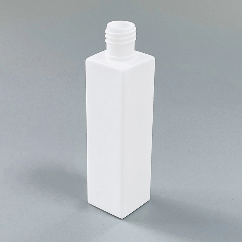 Empty Press Bottle Square 100ml Pump HDPE Shampoo Plastic Bottle