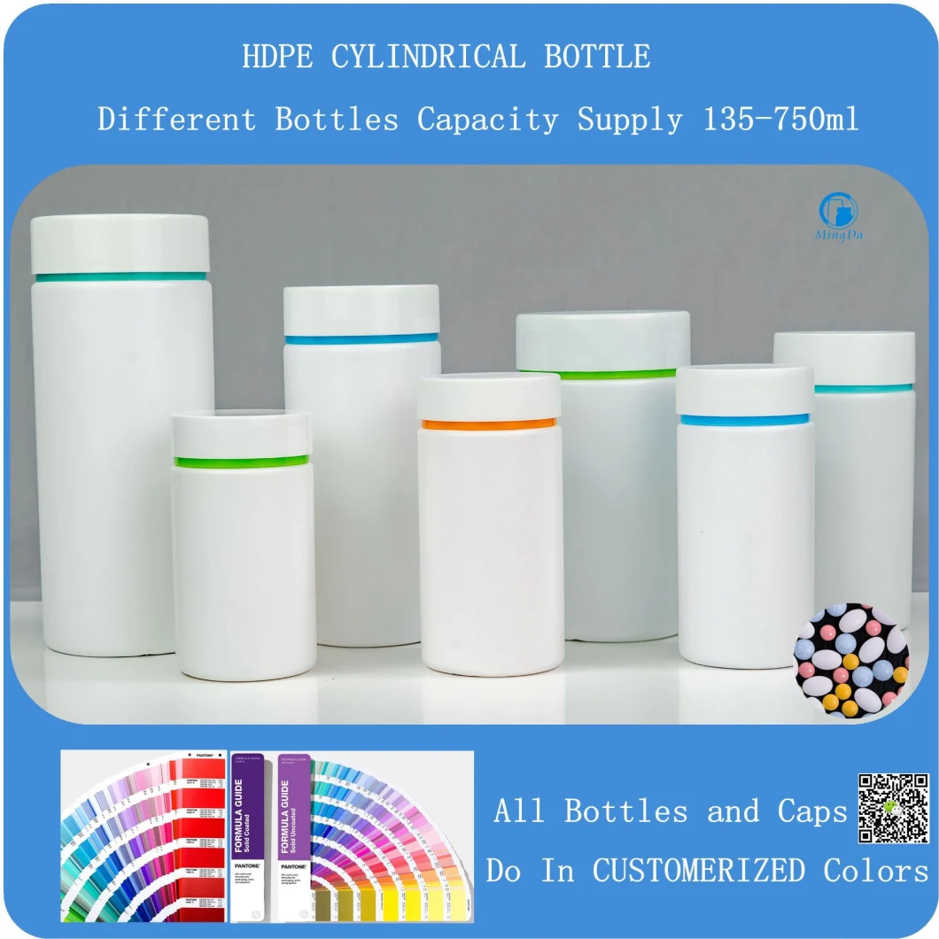 HDPE 135ml Cylindrical Chewable Tablets Plastic Bottle