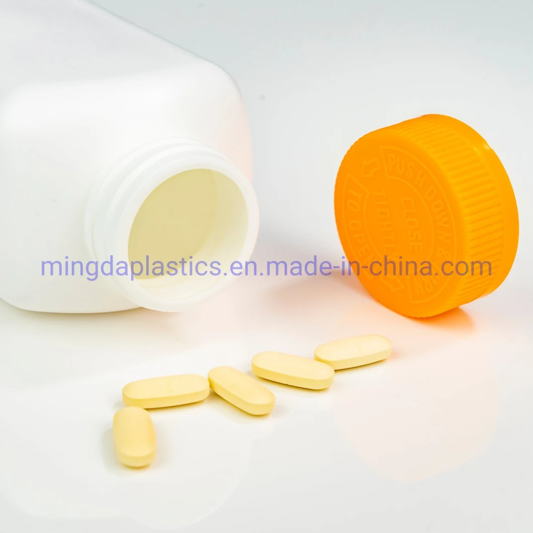 Eco-Friendly Square Customized Food Medicine Grade Empty Plastic HDPE Bottle