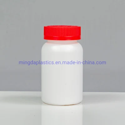 200ml Small Sloping Shoulder Plastic Medicine Packaging Round Bottle HDPE