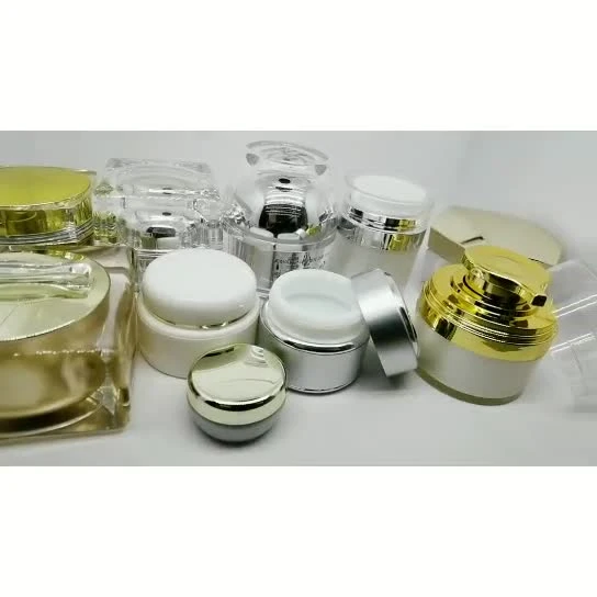 Competitive Price 30ml OEM PP as ABS Silvery Plastic Transparent Cream Vacuum Airless Press Jar with Lid