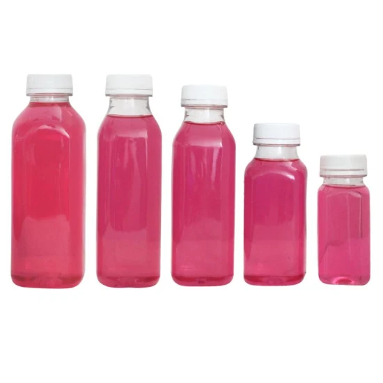 Wholesale BPA Free Food Grade 450ml 250ml 8 Oz 16 Oz Pet Plastic Juice Bottles with Cap