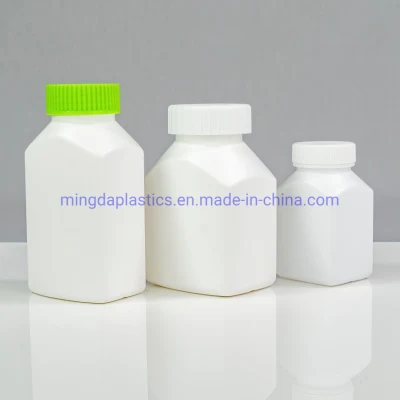 HDPE 155ml Square Plastic Tablets /Food Products Packaging Medicine Bottle