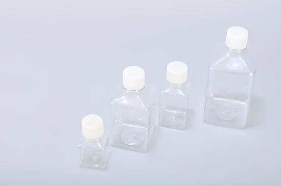 Laboratory Equipment Supplies Sterile Pet PETG Cell Culture Flask Media Bottle Blood Serum Square Bottle