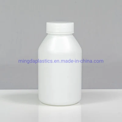 180ml Empty Plastic Pharma Grade HDPE Packaging Sloping Shoulder Clear Double Cap Round Medicine Bottle Factory