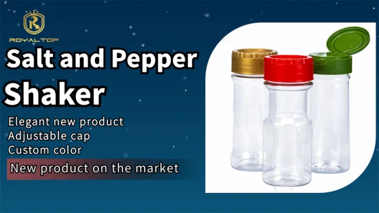 Storage Container 100ml Cylindrical Salt Pepper Plastic Spice Bottles