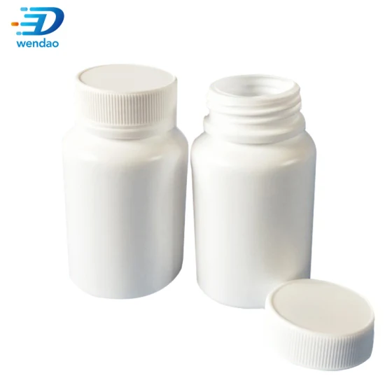 Round White HDPE Capsules Tablets Bottle 45ml 60ml 75ml 85ml 100ml 150ml 200ml Medicine Pills Bottles